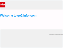 Tablet Screenshot of go2.infor.com